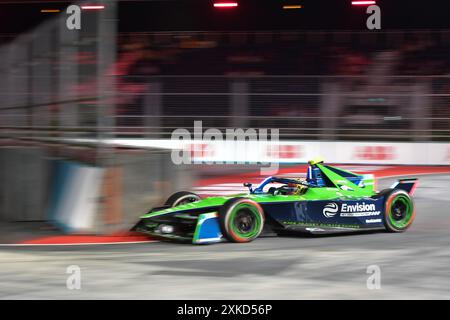 London Docklands, Großbritannien. Juli 2024. *** Während des Hankook London E-Prix 2024 im Excel Centre, London Docklands, Großbritannien am 21. Juli 2024. Foto von Phil Hutchinson. Nur redaktionelle Verwendung, Lizenz für kommerzielle Nutzung erforderlich. Keine Verwendung bei Wetten, Spielen oder Publikationen eines einzelnen Clubs/einer Liga/eines Spielers. Quelle: UK Sports Pics Ltd/Alamy Live News Stockfoto