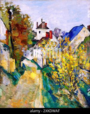 Das Haus von Dr. Gachet in Auvers-sur-Oise (ca. 1872–1873) von Paul Cezanne. Original aus der Yale University Art Gallery. Stockfoto