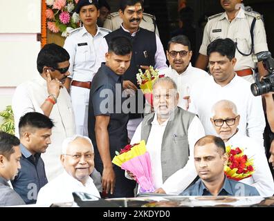 Patna, Indien. Juli 2024. PATNA, INDIEN - 22. JULI: Bihar-Chef Nitish Kumar kommt während der Monsun-Sitzung am 22. Juli 2024 in Patna, Indien. (Foto: Santosh Kumar/Hindustan Times/SIPA USA) Credit: SIPA USA/Alamy Live News Stockfoto