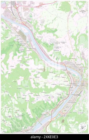 Saint-Romain-en-Gal, Rhône, FR, Frankreich, Auvergne-Rhône-Alpes, n 45 31' 56''', N 4 51' 42'', Karte, Cartascapes Map, veröffentlicht 2024. Erkunden Sie Cartascapes, eine Karte, die die vielfältigen Landschaften, Kulturen und Ökosysteme der Erde enthüllt. Reisen Sie durch Zeit und Raum und entdecken Sie die Verflechtungen der Vergangenheit, Gegenwart und Zukunft unseres Planeten. Stockfoto