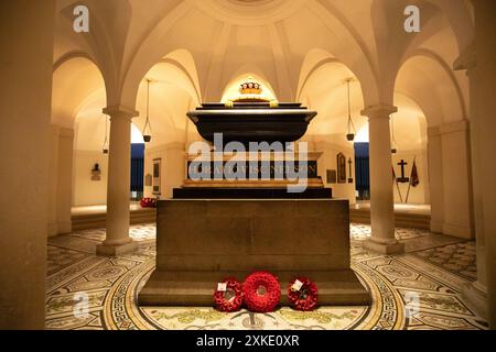 Nelsons Grab in der St. Paul's Cathedral, London, Großbritannien Stockfoto