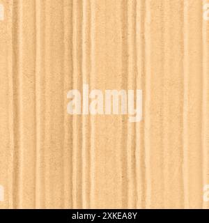 Nahtlose 4K-Fototextur von gefaltetem und gebrauchtem Papppapier. Stockfoto
