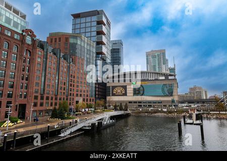 Boston, Massachusetts, USA - 29. Oktober 2023: Blick auf die TD Garden Arena in Boston, Massachusetts. Stockfoto