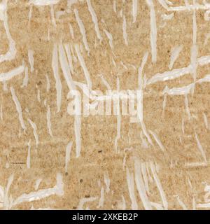 Nahtlose 4K-Fototextur des geklebten Papppapiermusters. Stockfoto