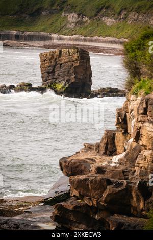 Bilder der Nordsee aus der Whitley Bay im Northumberland County, England. Stockfoto