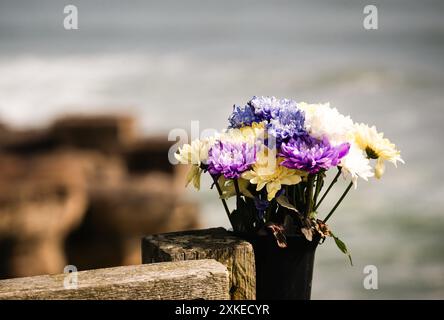 Bilder der Nordsee aus der Whitley Bay im Northumberland County, England. Stockfoto