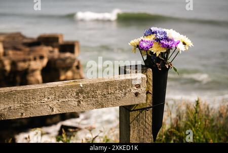 Bilder der Nordsee aus der Whitley Bay im Northumberland County, England. Stockfoto