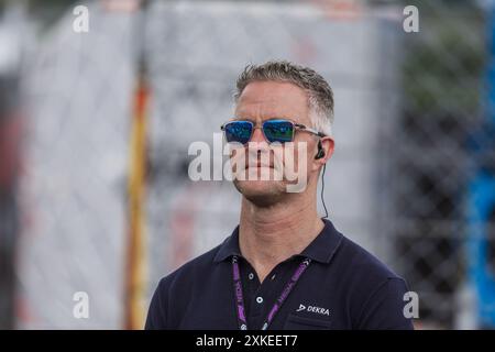 Hungaroring, Mogyorod, Ungarn. 21.Juli 2024; Ralf Schumacher vom ehemaligen deutschen F1-Rennfahrer während des Grand Prix von Ungarn Credit: Jay Hirano/AFLO/Alamy Live News Stockfoto