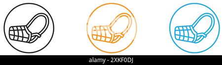 Hundemaulsymbol Vektor-Logo-Set-Sammlung oder Bündelpackung Stock Vektor