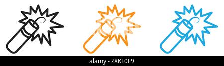 Dynamit-Symbol-Vektor-Logo-Set-Kollektion oder Bundle-Pack-Gruppe Stock Vektor