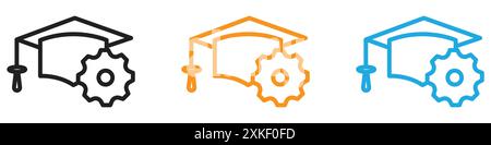 Engineering Education Icon Vector Logo Set Collection oder Bundle Pack Group Stock Vektor