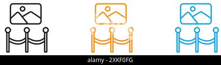 Symbol-Vektor-Logo-Set-Sammlung oder Bundle-Pack-Gruppe anzeigen Stock Vektor