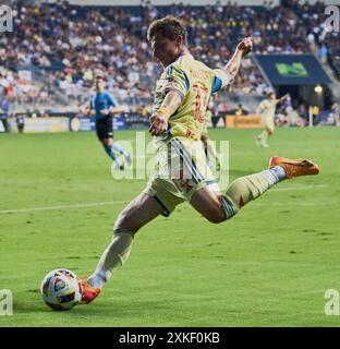 CHESTER, PA, USA - 6. JULI 2024: MLS-Spiel zwischen Philadelphia Union und New York Red Bulls im Subaru Park. Stockfoto