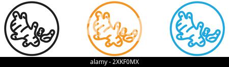 ginger-Symbol-Vektor-Logo-Set-Kollektion oder Bundle-Pack-Gruppe Stock Vektor