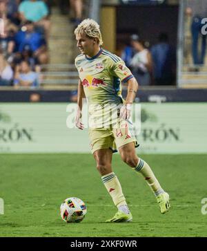 CHESTER, PA, USA - 6. JULI 2024: MLS-Spiel zwischen Philadelphia Union und New York Red Bulls im Subaru Park. Stockfoto