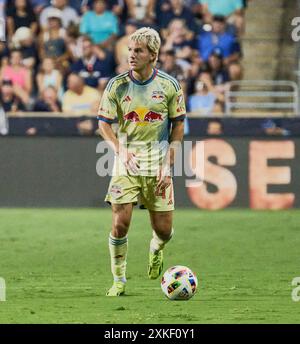 CHESTER, PA, USA - 6. JULI 2024: MLS-Spiel zwischen Philadelphia Union und New York Red Bulls im Subaru Park. Stockfoto