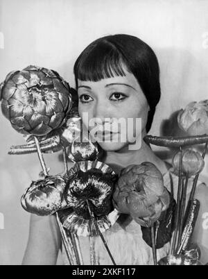 USA 22. September 1935 Porträt der chinesisch-amerikanischen Schauspielerin Anna May Wong. Stockfoto