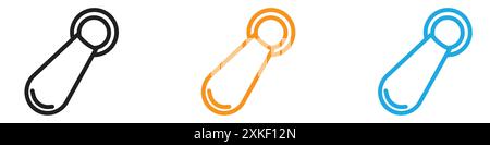Schlüsselanhänger-Symbol Vektor-Logo-Set-Sammlung oder Bündelpackung Stock Vektor