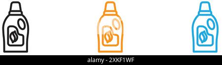 Weichmacher Kleidung Schmutz Symbol Vektor Logo Set Kollektion oder Bundle Pack Gruppe Stock Vektor