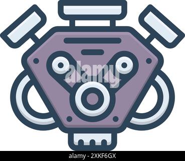 Symbol für Motor, Fahrzeug Stock Vektor