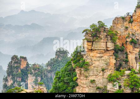 Quarzsandsteinsäulen (Avatar Mountains) Stockfoto