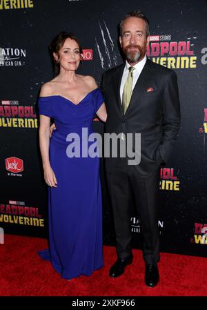 New York City, USA. Juli 2024. Matthew Macfadyen und Keeley Hawes besuchten die Marvel Studios „Deadpool & Wolverine“ World Premiere am 22. Juli 2024 im David H. Koch Theater in New York City, NY © Steven Bergman/AFF-USA. COM Credit: AFF/Alamy Live News Stockfoto