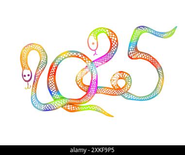 Happy Chinese New Year 2025, Bannerdesign Stock Vektor