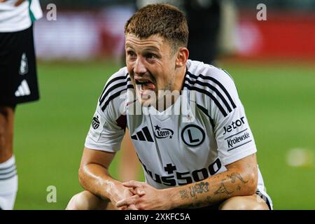 Warschau, Polen. Juli 2024. Marc Gual (Legia) wurde während des PKO BP Ekstraklasa Spiels zwischen den Teams von Legia Warszawa und Zaglebie Lubin im Stadion Miejski Legii Warszawa gesehen. Endpunktzahl 2:0 (Foto: Maciej Rogowski/SOPA Images/SIPA USA) Credit: SIPA USA/Alamy Live News Stockfoto