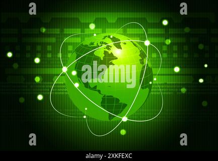 Globales Kommunikationsnetzwerk. 3D-Abbildung Stockfoto