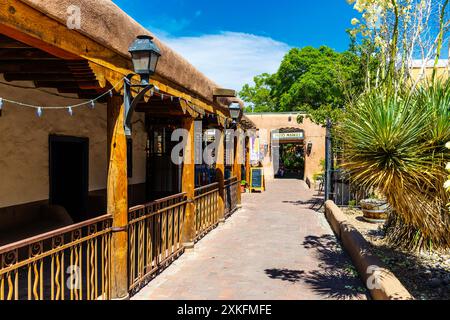 Eintritt zum Patio Market in der Altstadt, Albuquerque, New Mexico, USA Stockfoto