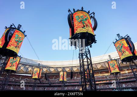 Metallica, Konzert der Rockband Metallica, Madrid, Spanien. Stockfoto