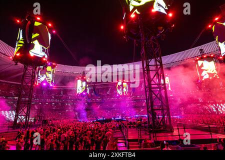 Metallica, Konzert der Rockband Metallica, Madrid, Spanien. Stockfoto