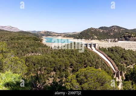 Ardales Reservoir Embalse Gualdahorce, Andalusien, Spanien Stockfoto