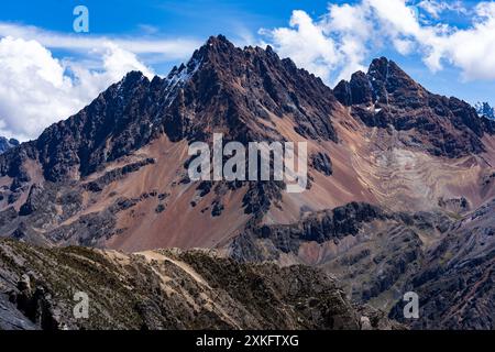 Gebirge der Cordillera Huayhuash Stockfoto