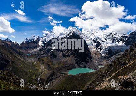 Malerischer Blick auf die Cordillera Huayhuash Stockfoto