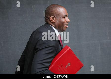 London, 23. Juli 2024. David Lammy, Außenminister, Abgeordneter Tottenham. Die Minister nehmen an der Kabinettssitzung der Labour Party in der Downing Street, London, UK, Teil. Credit: Imageplotter/Alamy Live News Stockfoto