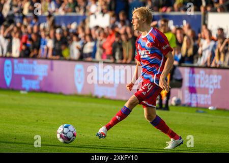 Lyngby, Dänemark. Juli 2024. Birger Meling (24) vom FC Kopenhagen im dänischen 3F Superliga-Spiel zwischen Lyngby BK und FC Copenhagen im Lyngby Stadion in Lyngby. Quelle: Gonzales Photo/Alamy Live News Stockfoto