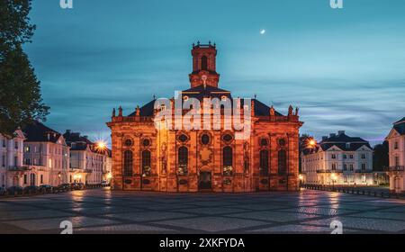 Blick auf Ludwigs Kirche in Saarbrücken Stockfoto