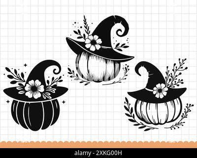 Hand gezeichnete Vektor-Doodle-Illustration eines Halloween-Kürbis. Stock Vektor