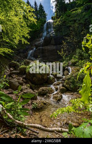 Bergtour über die Brunnenauscharte zum Hochgrat auf der Nagelfluhkette im Allgau Stockfoto