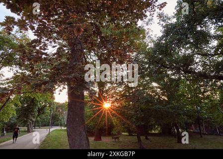 Der beliebte Park Riegrovy Sady im Stadtteil Vinohrady, benannt nach dem berühmten tschechischen Anwalt und Politiker F. L. Rieger, in Prag, der Hauptstadt der Tschechischen Republik Stockfoto