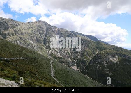 Blick vom Panorama Llogara Pass in den Ceraunian Mountains, Albanien Stockfoto