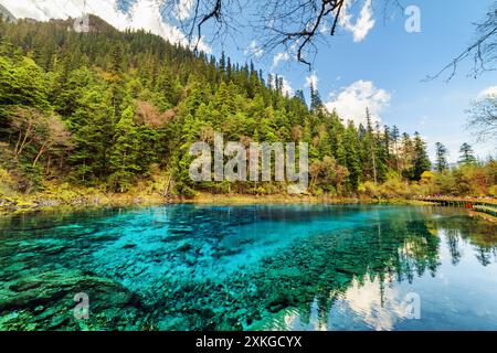 Wunderschöner Blick auf den Fünffarbigen Pool (der bunte Teich) Stockfoto