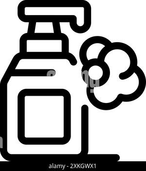 Das Händewaschen mit Seife und Wasser ist für die Hygiene und die Verhinderung der Ausbreitung von Keimen unerlässlich Stock Vektor