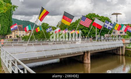 Eindruck von Saint-die-des-Vosges, einer Gemeinde im Departement Vogesen, Grand Est, Nordostfrankreich Stockfoto