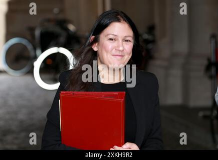 London, Großbritannien. Juli 2024. Lisa Nandy, Staatssekretärin für Kultur, Medien und Sport, kommt zur wöchentlichen Kabinettssitzung in London in die Downing Street 10. Quelle: SOPA Images Limited/Alamy Live News Stockfoto