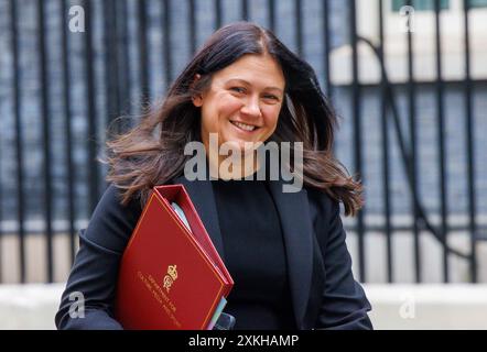 London, Großbritannien. Juli 2024. Lisa Nandy, Staatssekretärin für Kultur, Medien und Sport, in Downing Street anlässlich der letzten Kabinettssitzung vor der Sommerpause. Quelle: Mark Thomas/Alamy Live News Stockfoto