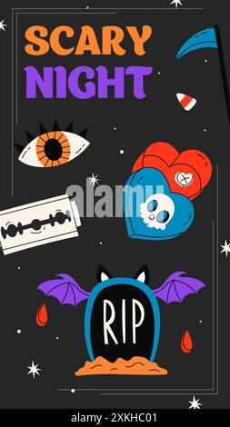 Happy Halloween Party Poster Stock Vektor