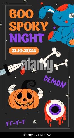 Happy Halloween Party Poster Stock Vektor