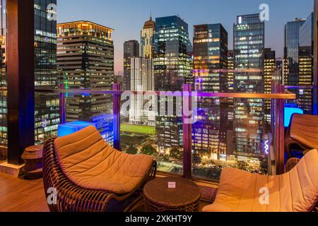 Bonifacio Global City, BGC, Cityscape at Sunset, Manila, Philippinen Stockfoto